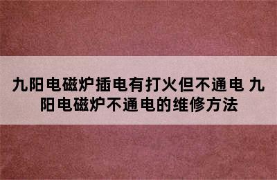 九阳电磁炉插电有打火但不通电 九阳电磁炉不通电的维修方法